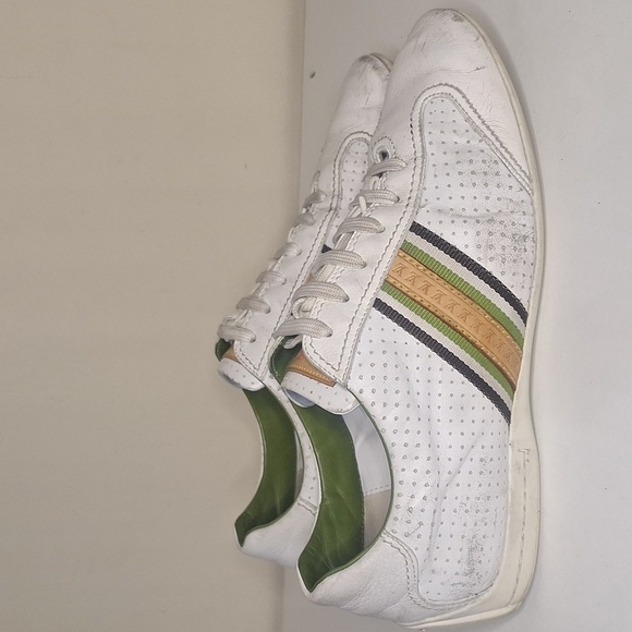 Louis Vuitton White Perforated Leather Bastia Sneakers Size Mens 7 - Picture 3 of 15